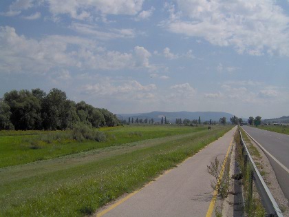 Велоалея в Унгария, близо до Естергом